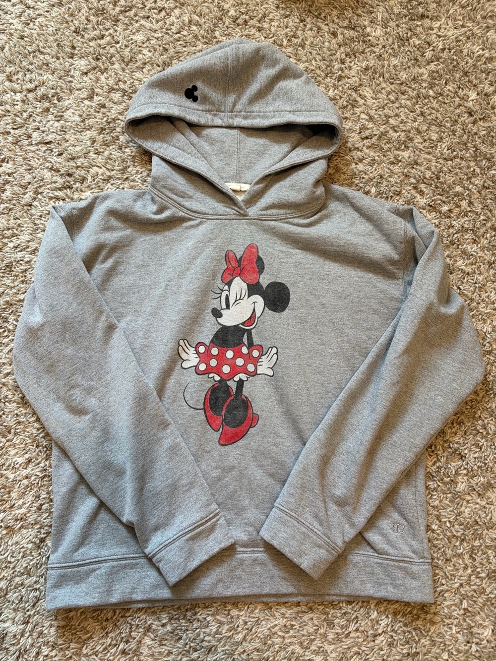 Women’s medium Minnie Mouse sweater with hoodie